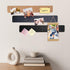 Brown Felt Pin Boards Memo Board with 20 Wooden Dowel Pins, Self-Adhesive Cork Board for Walls Home Office Decor, 6 Pack