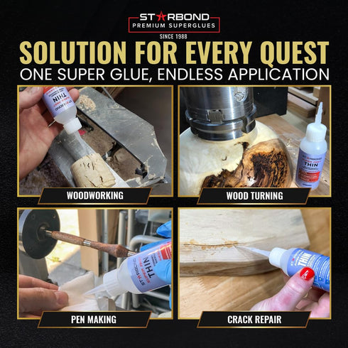 Super Fast Thin, Premium Instant CA (Cyanoacrylate Adhesive) Super Glue Plus Extra Cap and Microtips, 2 Ounce by
