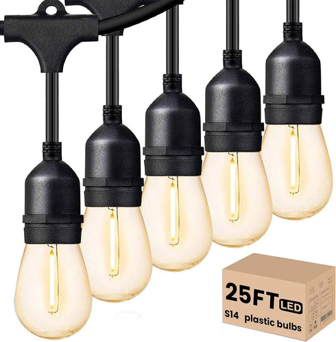 Svater Outdoor Led String Lights 25 FT, Patio Lights for Outside with