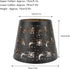 Jelquix E27 E26 Nature Shadow Lamp Shade, Iron Engraved Lampshade, Sun Moon Star Patterns Decorative Shade with Base