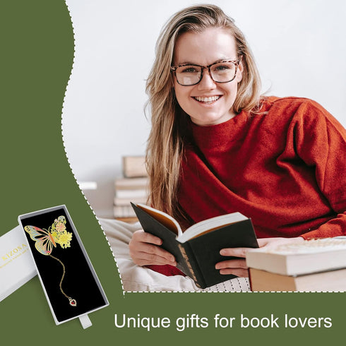 Butterfly Bookmarks for Women, Cute Funny Metal Book Markers, Unique Gifts for Book Lovers and Teachers