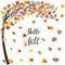 Happy Fall Big Tree Bulletin Board Set, Autumn Tree Decoration with Maple Leaves & Pumpkins for Classroom