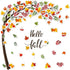 Happy Fall Big Tree Bulletin Board Set, Autumn Tree Decoration with Maple Leaves & Pumpkins for Classroom