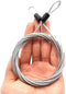 Car Cover Safety Steel Cable, 6.56 Ft Outdoor Clothesline, Vinyl Coated Flexible Steel Cable with Ring Ends