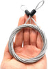 Car Cover Safety Steel Cable, 6.56 Ft Outdoor Clothesline, Vinyl Coated Flexible Steel Cable with Ring Ends