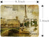 Vintage Postcard Paris Eiffel Tower Art Print Gaming Mouse Pad, Non-Slip Rubber for Computers, 9.5 x 7.9 Inch