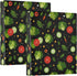 foixnub 3 Ring Binder 1.5 Inch Rings Tomato Green Lettuce Leaves Clipboard Binders