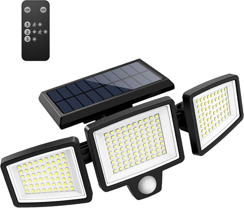 Tuffenough Solar Outdoor Lights 2500LM 210 LED Security Lights with Remote Control,3
