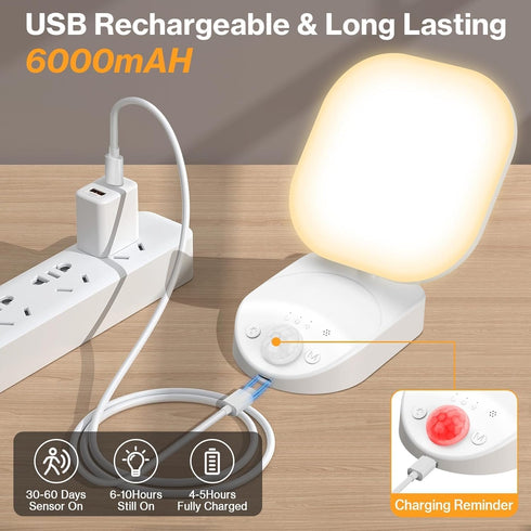 Closet Rechargeable Motion Sensor Wall Light, Magnetic Wireless Light with Remote, Adjustable Lighting & Swivels, Wall