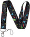 Chemistry Lab Equipment, Microscope Beakers, Science Medical Research 17.7" Neck Lanyard Keychain Holder