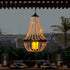 SUNNYPARK 27 Hanging Candle Lantern Outdoor, Battery Operated Modern Clear Acrylic Crystal Chandeliers with Flickering