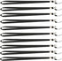 YOUOWO Neck Office Nylon Woven Black Lanyards for Badges Holders with J-Hook - Pack of 10