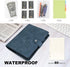 FYY Leather A5 Binder, 6 Ring Notebook, Refillable Planner with Pockets, A5 Dividers, Navy Travel Journal Cover