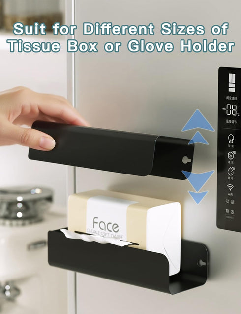 Magnetic Glove Box Holder, Wall Mount Tissue Box Holder, Magnetic Disposable Glove Tissue Dispenser for Kitchen