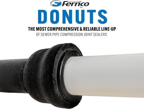 Fernco P22U-205 2-in. Service Weight Cast Iron Hub to 2-in. Sch. 40 PVC Compression Donut, 2-Pack by Fernco