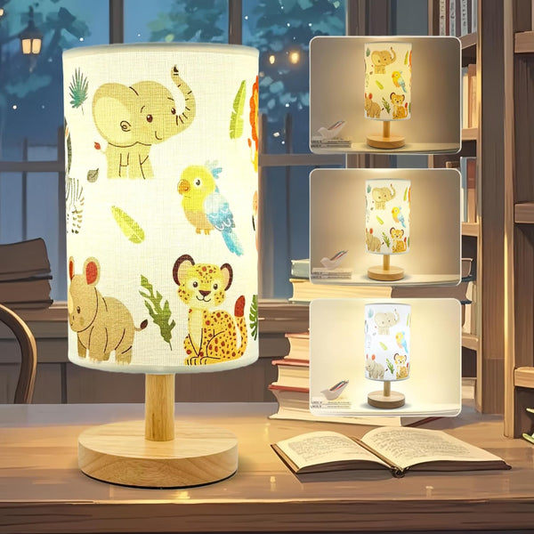 HFYCENYAN Kids Table Lamp-Night Light for Boys Room,3-Color LED Desk Lamp with Baby
