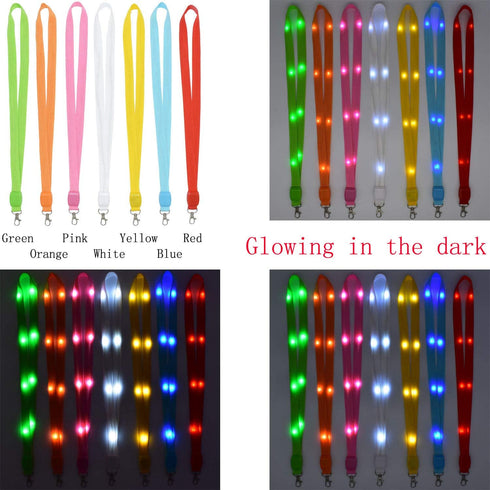 LED Light Up Flashing Cruise Lanyards Keychain Holder Neck Straps for Gifts and Party Favors