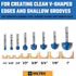 Hiltex 10107H Set, 8 1/4 Inch 1/4" 5/16" 3/8" 1/2" 5/8" 3/4" 7/8" 1" Cove Box Router Bit Pieces, Shank, Double Flute