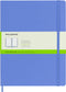 Moleskine Classic Notebook, Hard Cover, XL, Plain/Blank, Hydrangea Blue, 192 Pages