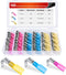 Nilight 140PCS Heat Shrink Piggy Back Spade Terminals, Assortment Kit for 22-16/16-14/12-10 AWG
