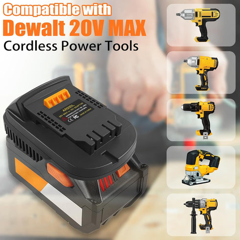 Adapter for Ridgid AEG 18V Battery: Compatible with DeWalt 20V MAX XR Cordless Tools, Adapter Only