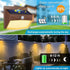 1 Pack 3 IP65 Peasur Solar Motion Lights Outdoor, Solar Security Light with Modes, Waterproof Flood Lights Outside