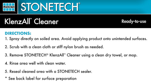 24OZ (709ML) STONETECH KlenzAll Cleaner, Heavy Duty Cleaner for Stone & Tile, Spray Bottle