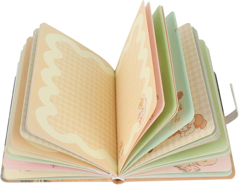 Cute Cartoon PU Leather Notebook, Kawaii Journal, Japanese Sketchbook A5 Diary Notepad Travel Notebook