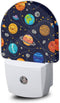 AOWULA Space Planets Night Light,Solar System Night Lights Plug into Wall, Dusk to