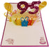 iGifts And Cards Happy 95th Birthday 3D Pop Up Greeting Card - Unique Celebration for Husband, Wife, Friend