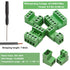 Tnisesm 21Pcs Screw Terminal Block Connector Kit, 5.08mm Pitch Pluggable (2Pin 3Pin 4Pin 5Pin) 300V 15A for 28-12AWG