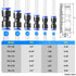 TAILONZ PNEUMATIC 60 pcs Straight Push Connectors Plastic Quick Release Connectors Air Line Fittings for 1/8 5/32 1/4 5/16 3/8 1/2Tube (2 Way)