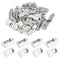 uxcell 30Pcs M8 T Spring Nut Fastener, Carbon Steel Nickel Plated Half Round Roll in Spring T Slot Nut