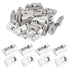 uxcell 30Pcs M8 T Spring Nut Fastener, Carbon Steel Nickel Plated Half Round Roll in Spring T Slot Nut