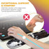 Keyboard Wrist Rest and Mouse Pad Set, Ergonomic Coaster for Easy Typing Pain Relief, Memory Foam, Cowhide Brown Black