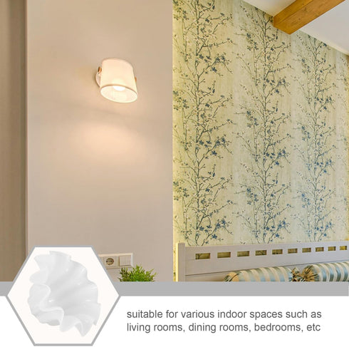 7.67X7.67X4.40 Inch VILLCASE Floral Lamp Shade Translucent Plastic Light Diffuser for Ceiling Fan Wall Sconce Floor