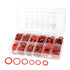 600PCS Red Steel Paper Fiber Flat Washers Kit - Insulation Washer Assorted Set with Box for Electrical Connections
