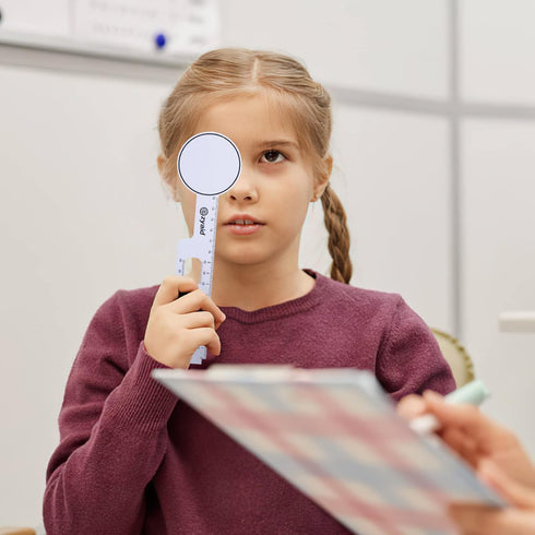 Eye Exam Kit for Visual Acuity, Snellen Eye Chart with Eye Occluder and Pupil Ruler for Near Vision Testing