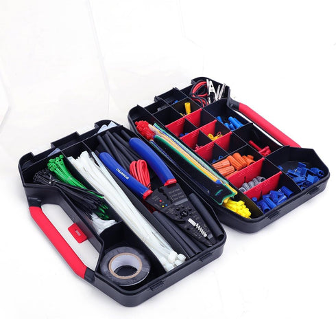 WORKPRO 582-piece Electrical Repair Kit, Crimp Terminals, Wire Connectors, Heat Shrink Tube