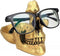 sgmedila Skull Glasses Stand, Creative Eyeglasses Rack, Sunglasses Spectacle Display, Key Holder Resin