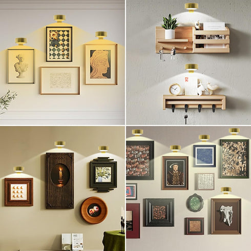 Arixinks 6pcs 3 Dimmable Wall Picture Light Battery Operated, Painting Light with Remote, Wall Picture Lighting