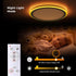 13in Dimmable 2000K, 3000K-6500K 24W BLNAN LED Flush Mount Ceiling Light Fixture with Remote Control, Night Light Wired