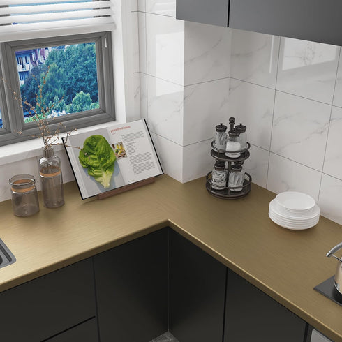 Stainless Steel Contact Paper for Countertop, Waterproof Heat Resistant Peel and Stick Wallpaper, 17.7 x100