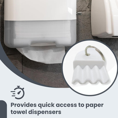 Paper Towel Dispenser Key, Universal Replacement for San Jamar and More Towel & Toilet Paper Dispensers - Pack of 4