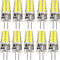 BAOMING G4 LED Bulb 12V JC Type, 20W/35W T3 Halogen Equivalent, 6000K Daylight White, G4 Bi-Pin Base - 10 Pack