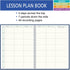 Elan Publishing Company 7 Period Teacher Lesson Plan, Days Horizontally Across the Top (W101)
