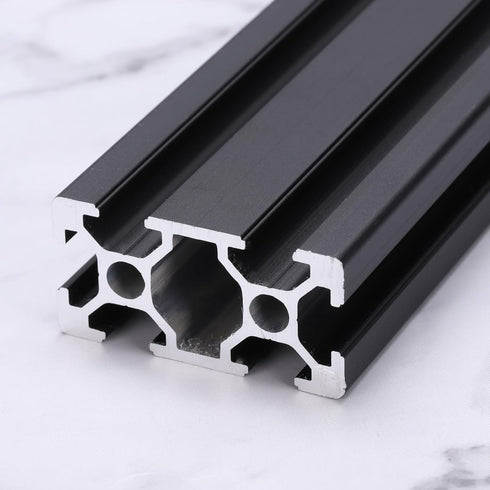 uxcell 2 Pcs T Slot 2040 Aluminum Extrusion Profile 250mm x 40mm Anodized Black for 3D Printer