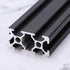 uxcell 2 Pcs T Slot 2040 Aluminum Extrusion Profile 250mm x 40mm Anodized Black for 3D Printer
