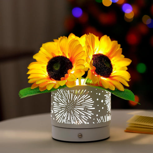 Sunflower Lamp Gifts for Women, Night Light Flower Lamp Decor for Bedroom Office Weeding Bar, Valentine's Mothers Day