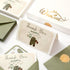 50 Pack Whaline Baby Shower Thank You Cards Boxed Vintage Green Cloth Note Cards with Envelopes Stickers Greeting Blank